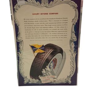 Vintage 1940 Goodyear Luxury Beyond Compare Ad Advertisement